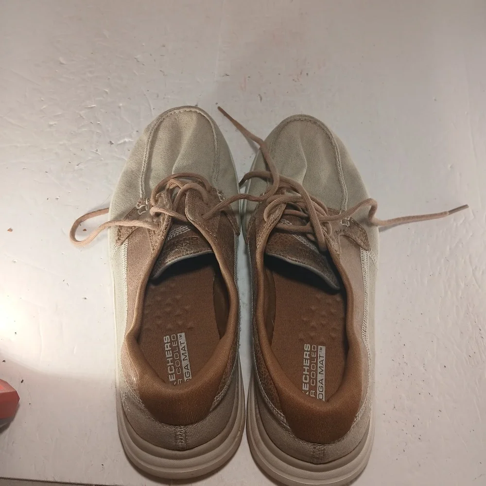 Skechers On-The-Go Boat Shoes 6.5 Tan Brown 136451 Coastal Nautical Loafers